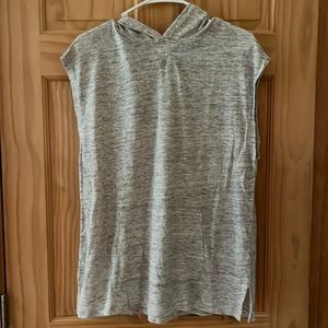Vince Linen Sleeveless Hoodie